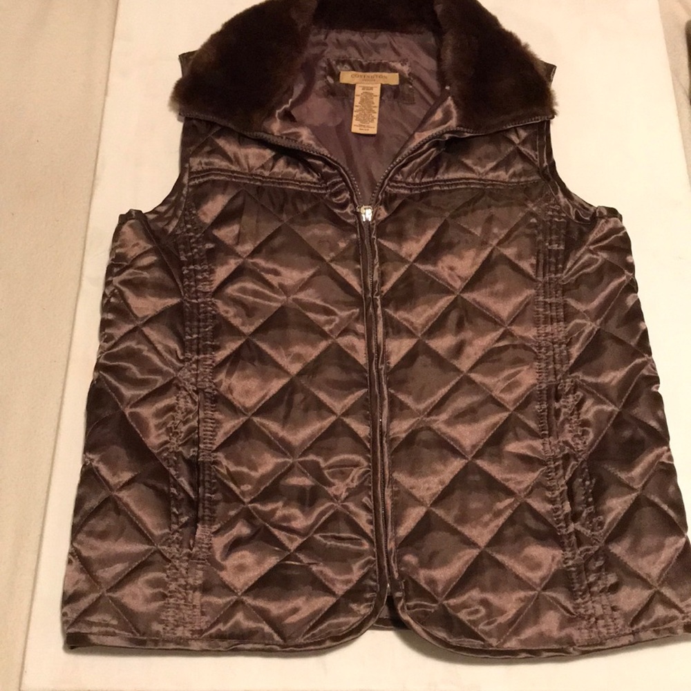 Petite Brown Puffer Vest